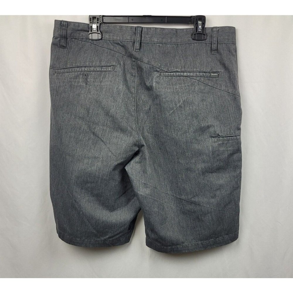 Volcom Mens Frickin Chino Shorts Gray Relaxed Fit Slit Pockets Size 36 - Picture 3 of 8